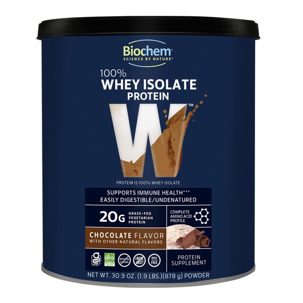 Biochem, Whey Protein Powder, 20g of Protein to Support Muscles and Intense Workouts, Chocolate, 30.9 oz
