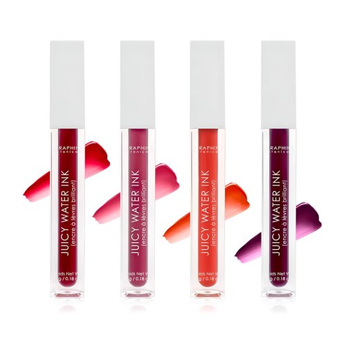 Seraphine Botanicals Lip Stain Juicy Water Ink Makeup Glossy Glowing Finish or Blot for Matte! Lip Tint Ultra Hydrating Plumping Infused with Iris Root & Quince & Raspberry Seed Oil .18oz (Sunlit)