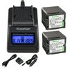 Kastar Fast Charger + VW-VBG260 Battery 2-Pack for AG-AC7 AG-AF100 AG-HMC40 AG-HMC80 AG-HMC150 HDC-HS250 HDC-HS300 HDC-HS700 HDC-SD600 HDC-SD700 HDC-SDT750 HDC-TM300 HDC-TM700 SDR-H80 Camera