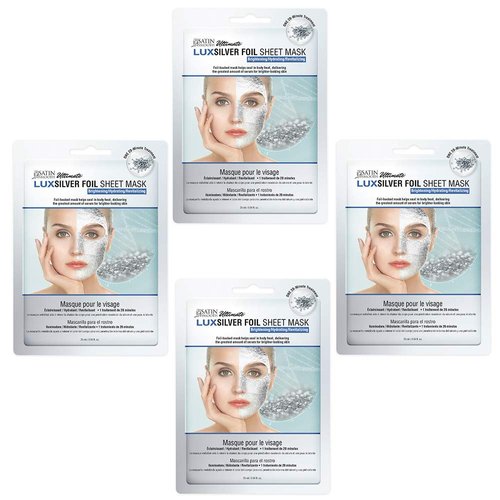 Satin Smooth Ultimate LuxSilver Foil Sheet Mask Women Mask 1 Pc