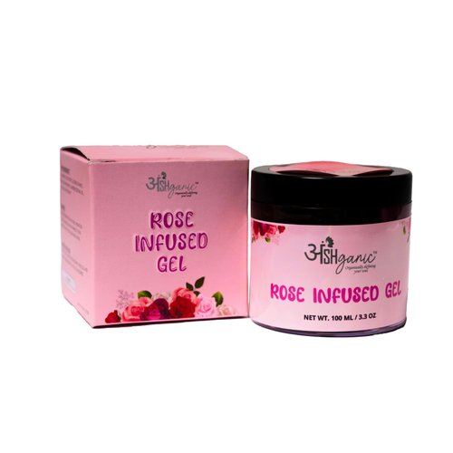 ANSHGANIC Rose Infused Face Gel Aloevera with Rose Enriched with Vitamin C & E For All Skin Types