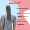 CAISHA 26" Longhair Hairpiece Ponytail Extension Drawstring Straigth Heat-Resistant Synthetic Fibres Gray Mix PH613
