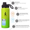 Farsea Insulated Water Bottle With Paracord Handle, Protective Silicone Boot and 2 Lids (Straw Lid & Spout Lid), Stainless Steel Water Bottle Wide Mouth, Double Wall Sweat-Proof BPA-Free, 18 oz