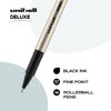 Uniball Deluxe Rollerball Pen - 12 Black Pens, 0.7mm Fine Point Roller Pens - School & Office Supplies, Ink Pens, Teacher Pens, Smooth Writing Pens - Back to School