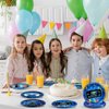 Naozinebi 60Pcs Video Game Party Plates Gaming Party Tableware Set 7Inch Blue Game On Theme Party Decoration Gamer Disposable Dinnerware for Boy Gaming Video Game Game On Birthday Party Supplies