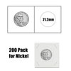 MUDOR Upgraded Premium Coin Flips for Nickel, 200 Pack Cardboard Coin Holder, Mylar Coin Flips 2x2, Paper Coin Holders
