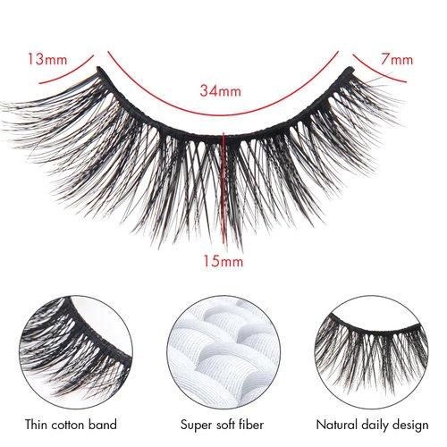 BYUVEVSR Eyelashes Cat Eye Lashes 16mm Cluster False Eyelashes Long 8D Volume Wispy Mink Lashes 12 Pairs Pack（816）