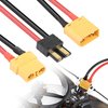 YACSEJAO 1 Pair TRX to XT90 Adapter 12AWG RC LiPo Battery Adapter Connector Compatible with RC Car Truck FPV Battery Charger