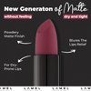 Lamel Powder Drop Lipstick – Long Lasting Matte Lipstick With Creamy & Hydrating Formula, Buildable Finish – Violet Red Lipstick – 406 Tulip Fleur