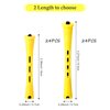 48 Pieces Hair Perm Rods 2 Sizes Plastic Cold Wave Rods Perming Rods Hair Rollers Curlers for Hairdressing Styling (Yellow,0.28 x 2.36 Inch, 0.28 x 3.27 Inch)