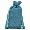 12-Pack 5.5x7.75 Natural Burlap Gift Bags w. Drawstring (Teal Blue, Medium) for Party Favors, Presents or DIY Craft by TheDisplayGuys
