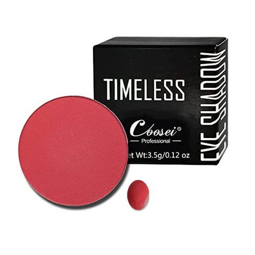 Coosei Carmine Matte Eyeshadow Single Case with Metal Pan, Long Wear Natural Vegan Eye Shadow Singles For DIY Magnetic Palette No Shimmer Pressed Powder