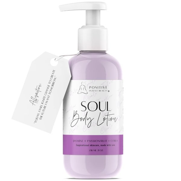Positive Intent Beauty, Aromatherapy, Perfume, Moisturizing Shea Butter with Safflower Body Lotion 8oz (Jasmine)