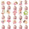 Fairy Party Cupcake Toppers Fairy Birthday Party Decorations 48PCS Fairies Cupcake Picks Fairy Tale Party Cake Decorations for Fairy Garden First Baby Shower Supplies
