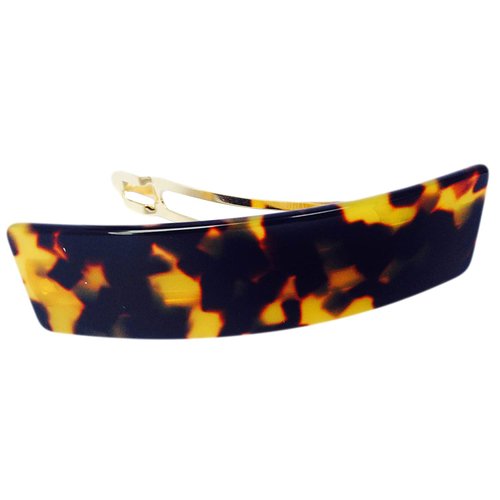 French Amie Fine 1 Inch Wide Rectangular Celluloid Handmade Tokyo Automatic Hair Clip Barrette(Tokyo)