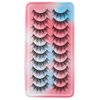Andy's Orchids Manga Lashes, Fairy Clusters Cosplay Lashes, Natural Fluffy Wispy Mink Lashes, Japanese Anime Lashes, Dramatic Cat-Eye Makeup Lashes, 10 Pairs Pack Fake Eyelashes