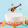 ZEIZOMZER Guitar Cake Topper Kit (7 Pcs), Acrylic Music Cake Toppers, Music Themed Cake Decorations, Music Notes Cake Toppers for Birthday, Music Themed Party