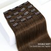 Rose bud Clip in Hair Extensions Real Human Hair 7Pcs 16Clips 10Inch 110g Natural Thick Hair Extensions Human Hair