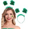 Outyua St Patricks Day Headband Green Headbands Head Bopper Hair Band Irish Accessories for Women