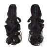STYLER 14 Inch Dark Brown Ponytail Wig with Jaw Claw Clip for Woman Girl Hair Piece Curly Wavy Pony Tail for Daily Use