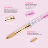 Kiara Sky Pink Crystal Acrylic Kolinsky Nail Brush (12)