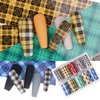 Nail Foil Transfer Stickers Plaid Design Nail Art Decals Adhesive Christmas Foil Stickers Nail Supplies for Women Girls DIY Manicure Tip Decoration Party Supplies (10 Rolls Mix Styles)