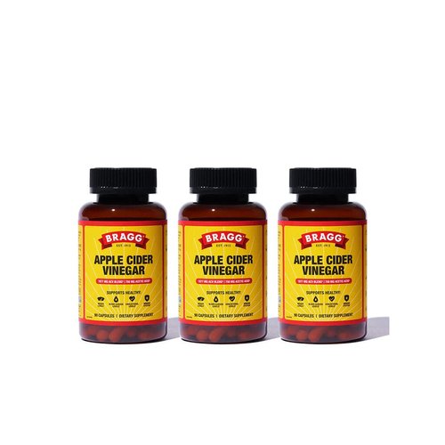Bragg Apple Cider Vinegar Capsules - Vitamin D3 & Zinc - 750mg of Acetic Acid – Immune & Weight Management Support - Non-GMO, Vegan, Gluten Free, No Sugar (3)