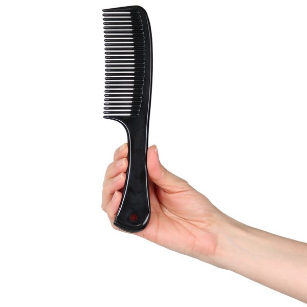 Allegro Comb 1004 Wide Tooth Detangling Hair Combs For Women, Stylists & Curly Hair Teasing Comb Mens Comb 1 Piece. (Black)