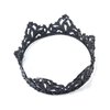 YADIRF Alloy King Queen Royal Full Round Crown Wedding Tiara Headbands Princess Crowns For Pageant Party Hair Accessories (Black)