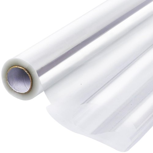 PerkHomy Clear Cellophane Wrap Roll 17.5" x 125' 3 Mil Thick Cellophane For Gift Basket Treats Goodie Wrapping Craft Flower Bouquet Plastic (Clear, 125ft (17.5in Width))