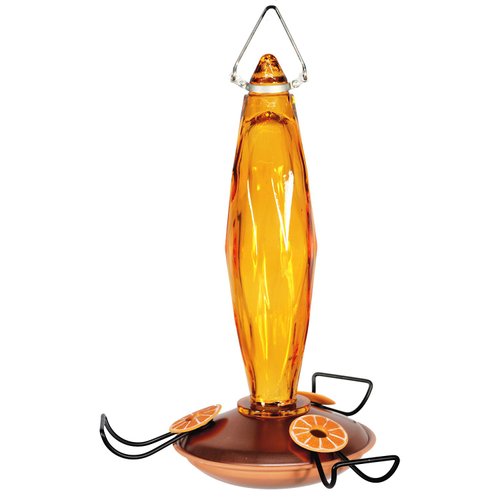 Audubon Amber Cut Glass Oriole Feeder Model NA08