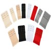 12 Pieces Women's Bra Extenders 2 Hook / 3 Hook 3 Rows Stretchy Comfortable Bra Strap Extension Bra Band Extension Elastic Bra Hook Strap Bra Lingerie Accessories for Woman (Black, White, Red, Beige)