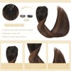 Clip in Hair Extensions,22 Inch Straight Hair Clip in Extensions Seamless Straight Hair Extensions Thick Long Synthetic Hairpieces For Women Natural Hair（Dark Brown Mixed Chestnut Brown）