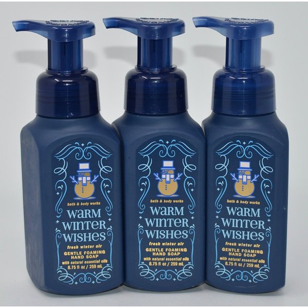 3 WARM WISHES FRESH WINTER AIR GENTLE FOAMING HAND SOAP bath body WASH