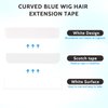 Hair Extension Tape, 240 PCS Double Sided Adhesive Wig Tape Waterproof Human Hair Extension Tape Tabs Clear Strong Hold Lace Tape in Extension Replacement Wig Glue for Front Lace Wig Toupee Hairpiece