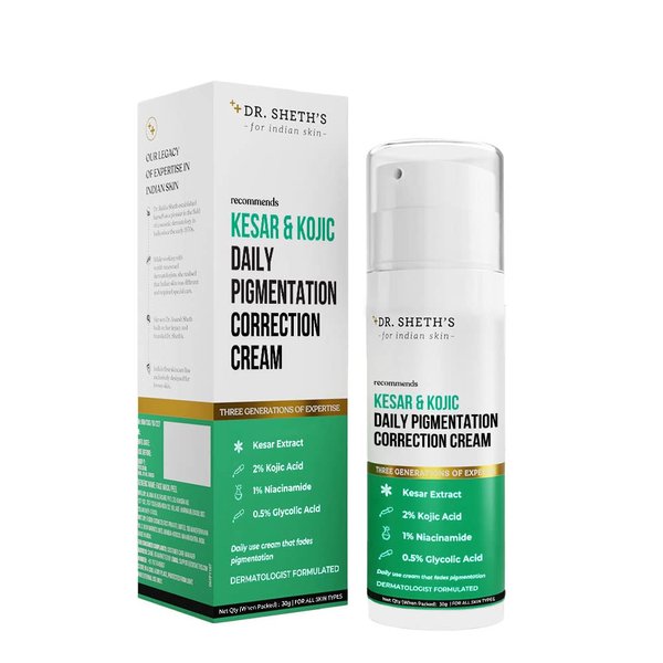 Dr. Sheth's Saffron Face Cream | Hydrates & Soothes Redness | Helps Reduce Spots, Marks and Discoloration | Lightweight & Non-Greasy Moisturizer | 1.06 Oz/30 g