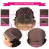 Topnormantic Pixie Cut Short Curly Wigs for Black Women Human Hair Brown Color 13x4 Wet and Curly Lace Front Wigs Pre Plucked with Baby Hair Brazilian Virgin Hair Transparent Glueless Wigs 6 Inch