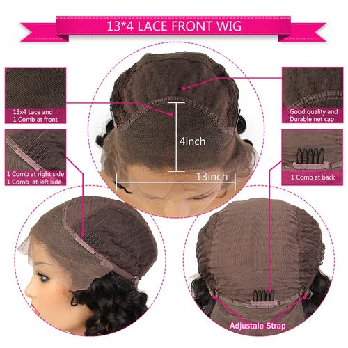 Topnormantic Pixie Cut Short Curly Wigs for Black Women Human Hair Brown Color 13x4 Wet and Curly Lace Front Wigs Pre Plucked with Baby Hair Brazilian Virgin Hair Transparent Glueless Wigs 6 Inch