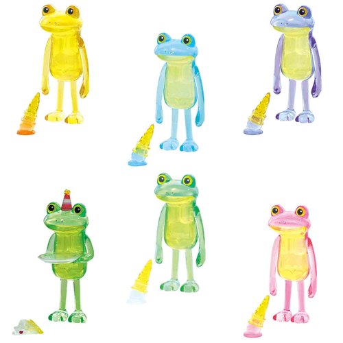 Qualia Ice Cream Drop Acrylic Frog Mini Figure Blind Box - Includes 1 of 6 Collectable Figurines - Authentic Japanese Design - Made from Durable PlasticQA