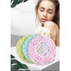 TCOTBE 6 Pieces Waterproof EVA Plastic Shower Cap,Elastic Reusable Bathing Cap,Beauty Salon Spa Lace Elastic Band Flower Printed Hat Environmental Protection Hair Bath Caps