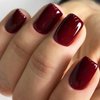 GLAMERMAID Dark Red Press On Nails Extra Short Square, Christmas Handmade Jelly Soft Gel Nails Burgundy Fake Nails, Glossy Red Stick Glue on Nail for Women Reusable Acrylic Stick on False Nail