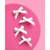 xo, Fetti White Bachelorette Mini Hair Bow Set - 8 pcs. | Bridal Party Accessory, Bride to Be Hair Tie Favor, Wedding Shower Headwear, Bridesmaid Gift, Bach Supplies, Engagement Outfit