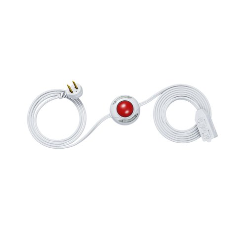 DEWENWILS 12 FT Light Extension Cord with ON/Off Switch for Christmas Lights, Step on Foot Switch Power Cord, Angled Flat Plug, 2-Prong 3 Outlets, 16/2C, White, ETL Listed