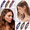OIIKI Rhinestone Snap Hair Clips for Women 10pcs, Sparkly Glitter Crystal Hair Clips Barrettes Bling Diamond Fancy Hair Snap Clips Hairpins for Girls Wedding Decorative Hair Accessories