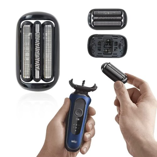 53B Electric Shaver Replacement Head for Braun Series 5/6 Braun Shaver 53B Replacement Electric Shaver Replacement Head 50-R1000S/50-B1300S 6075Cc 6020S(Black)