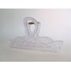 Generic Long clear white frosted hair claw clip for long hair