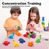 Montessori Matching Dinosaurs Toy, Color and Shapes Recognition, Snap and Pattern Match Game Preschool Learning Toys Homeschooling Activity Class Tool, New Year Valentine's Gift for Toddler Boys Girls