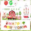 kreat4joy Farm Animal 3rd Birthday Decorations, Three i e i o Farm Party Decorations Backdrop Cake Topper Happy Birthday Banner, Farm Animal Balloons Cupcake Toppers for 3rd Kids Barnyard Farm Party