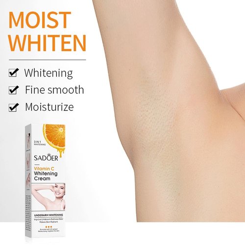 Skin Whitening Cream for Body,Lightening Cream for Intimate Areas and Bleaching,Vitamin C Dark Spot Remover Corrector for Neck,Armpit,Underarm,Elbow,Inner Thigh and Knees,Bikini,1.76oz