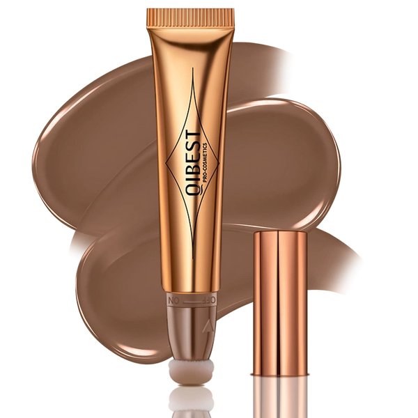 LSxia Liquid Contour Beauty Wand, Cream Liquid Contour Stick Matte Bronzer Stick with Cushion Applicator, Lightweight Blendable, Long Lasting Silky Liquid Face Shaping & Contouring Stick | 1# Contour Grey brown